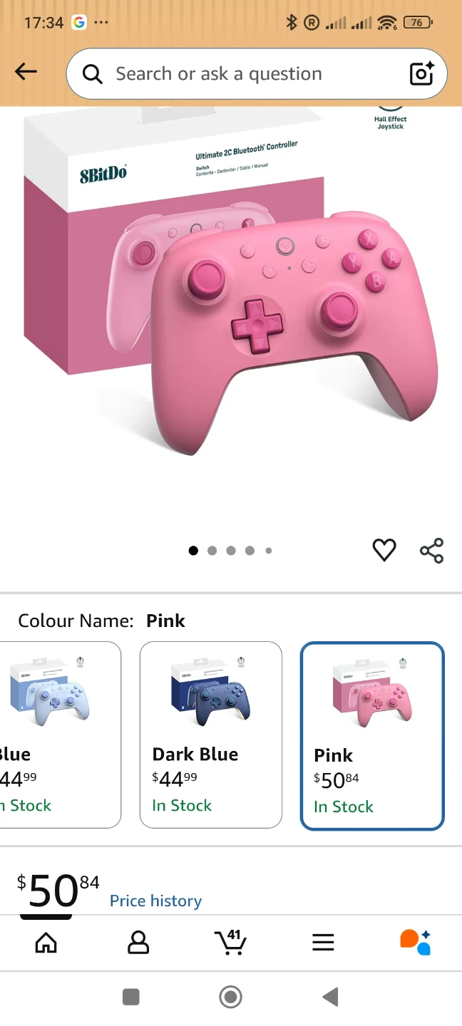 8BitDo Ultimate 2C Bluetooth Controller Pink - photo 2