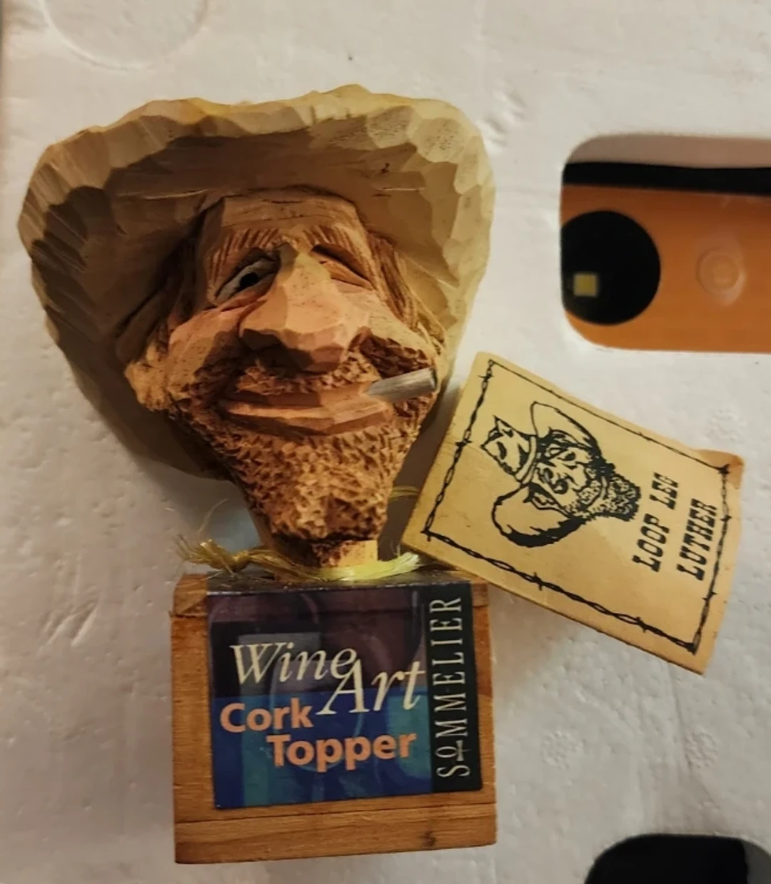 Wine art cork bottle topper