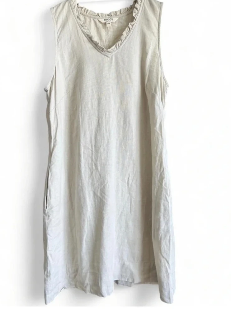 Like New Briggs New York Linen Blend Sleeveless Shift Dress - photo 2