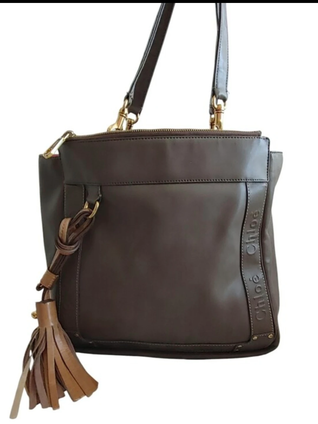 Chloe Eden Leather Shoulder Tote Bag
