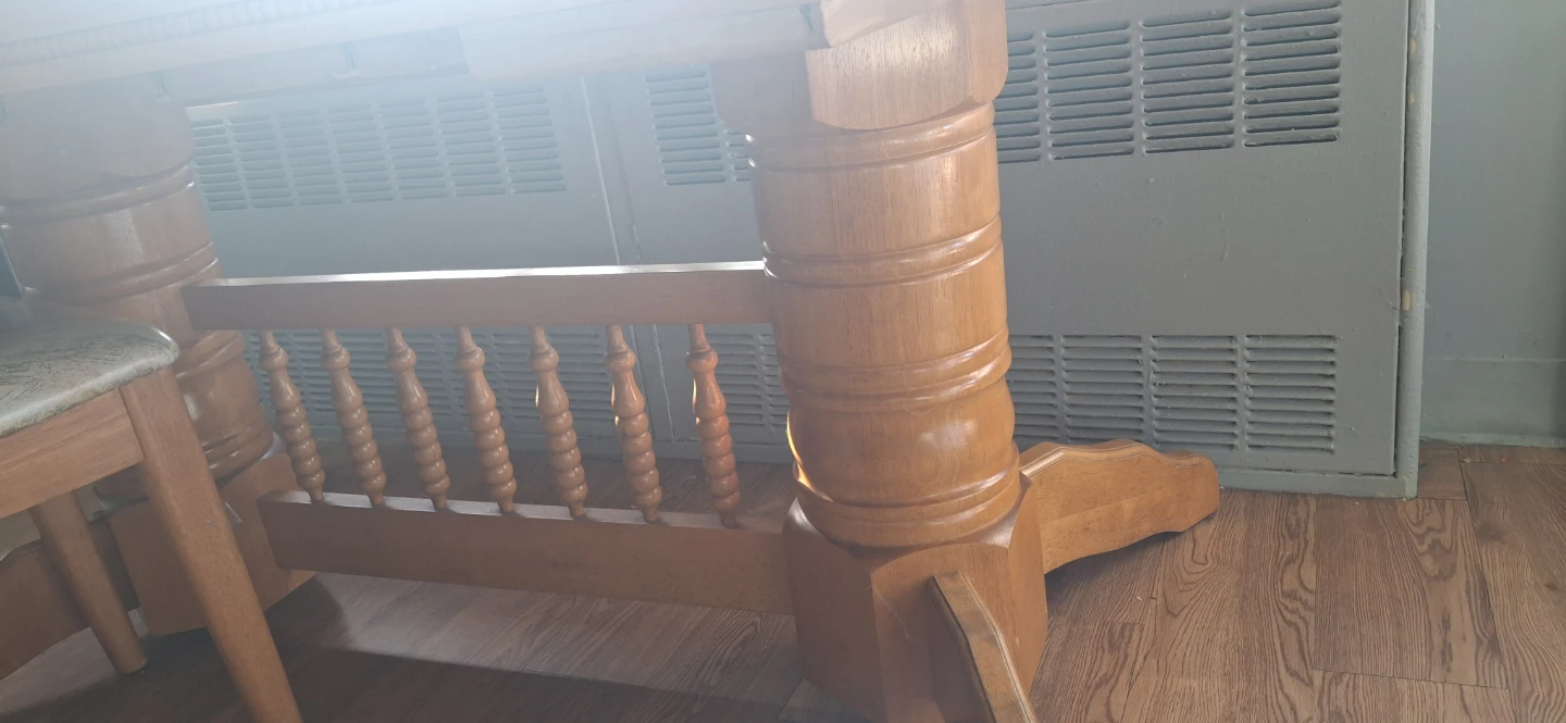 Wood Dining Table with Tiled Top with two chairs Negotiable :yes - photo 3