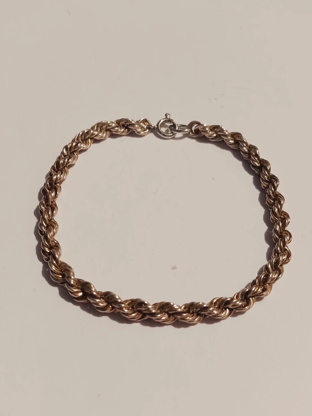 Cute Sterling Silver Rope Chain Bracelet - photo 2