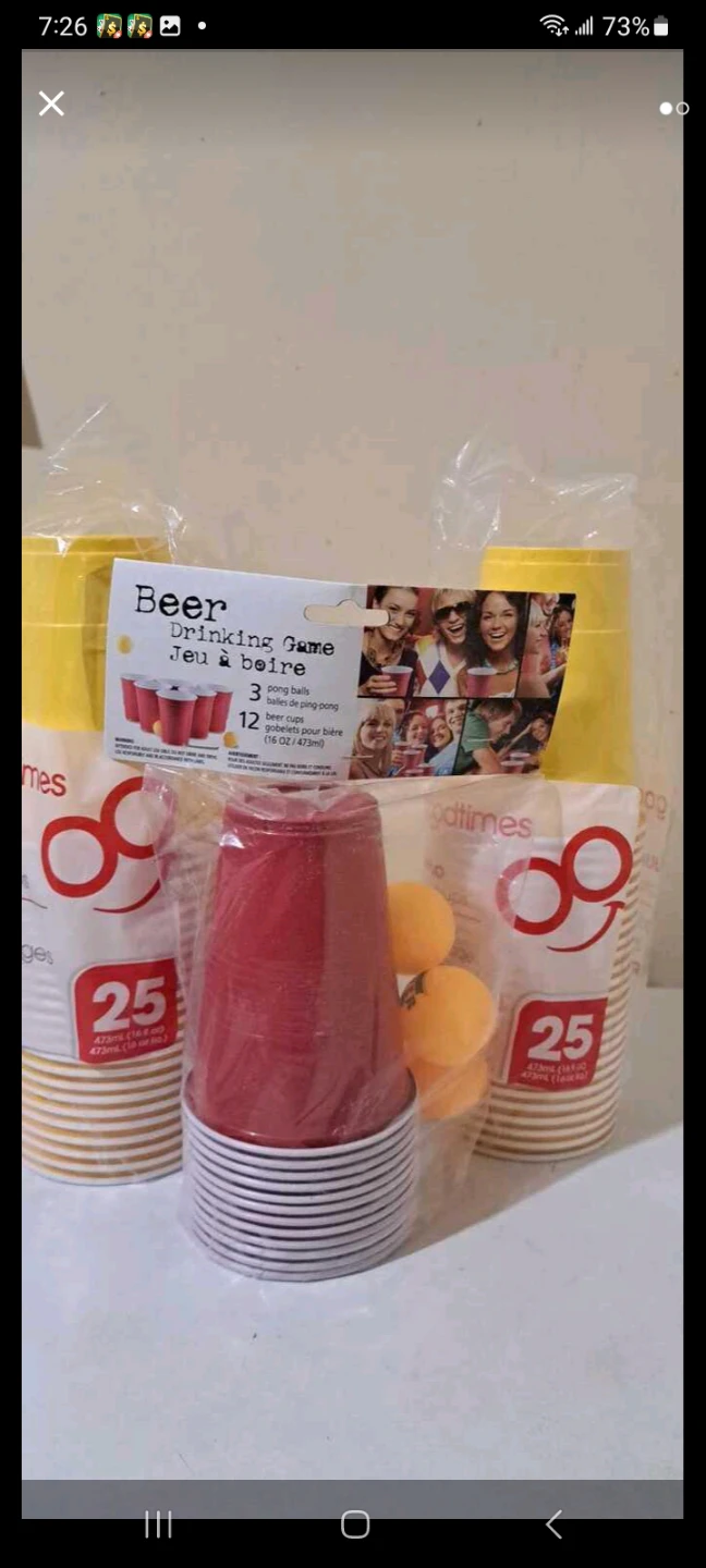Beer Drinking Game Set with Cups and Balls