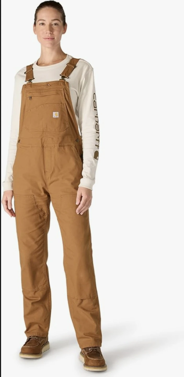 Carhartt Women's Rugged Flex Loose Fit Canvas Bib Overall