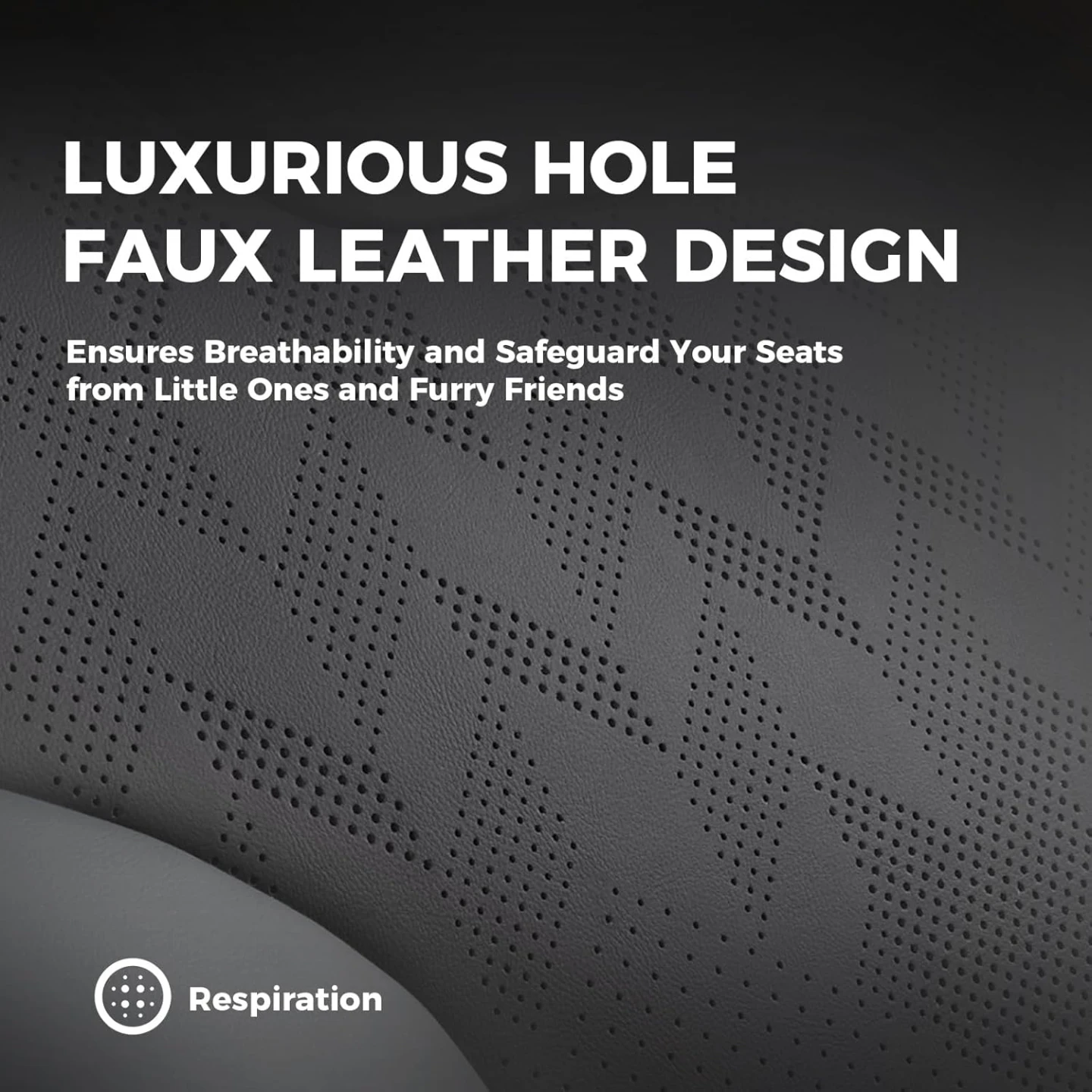 Black Car Seat Covers Full Set - Breathable Faux Leather - photo 4