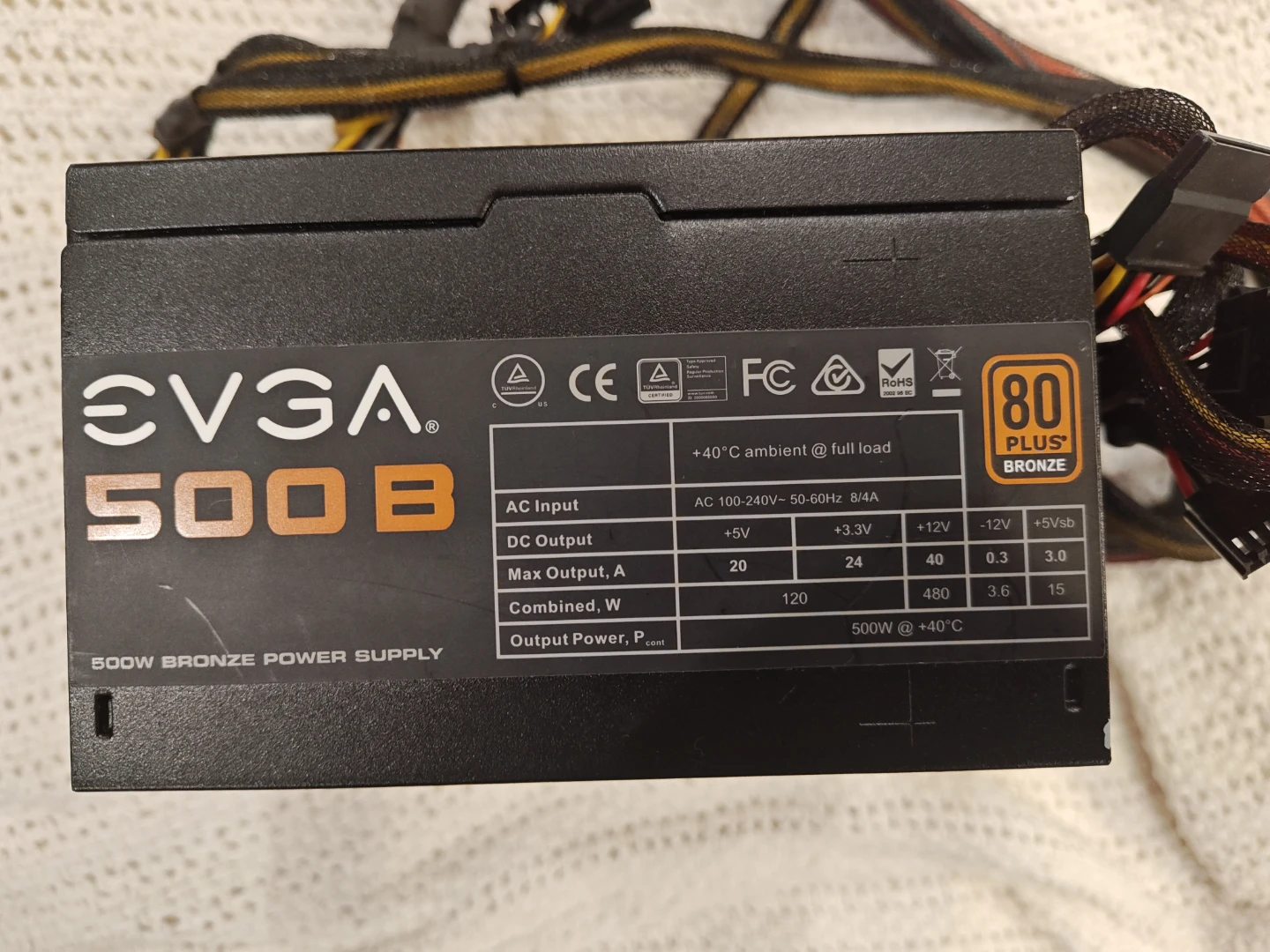 EVGA 500B 500W Power Supply - photo 2