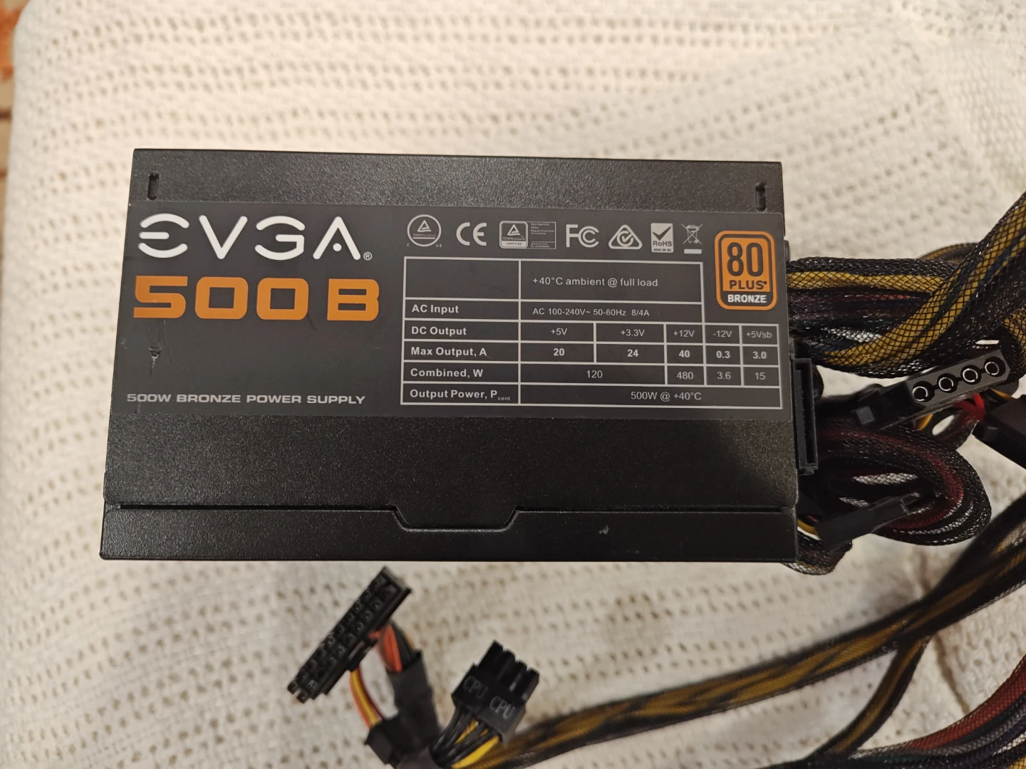 EVGA 500B 500W Power Supply - photo 3