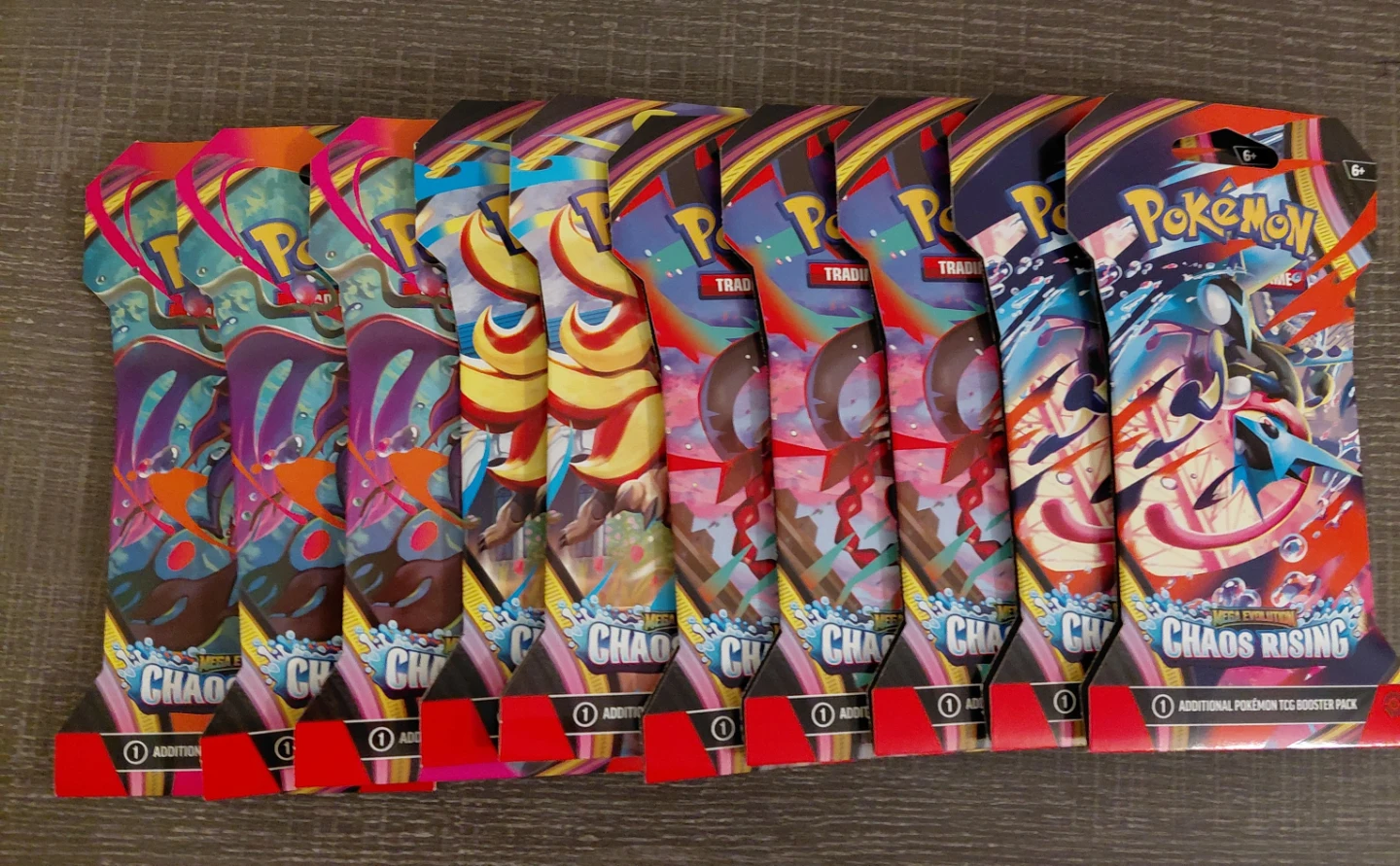 10 Pokemon TCG Chaos Rising Booster Packs ⚽