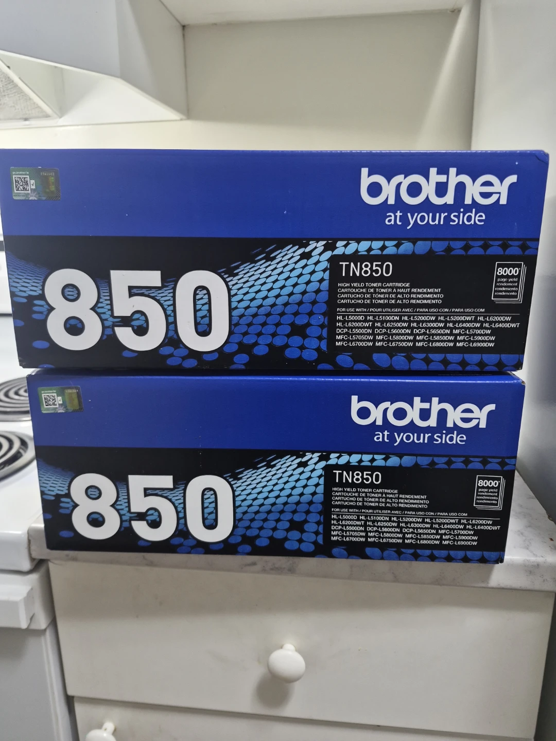 Brother TN850 High Yield Black Toner Cartridge 2-Pack