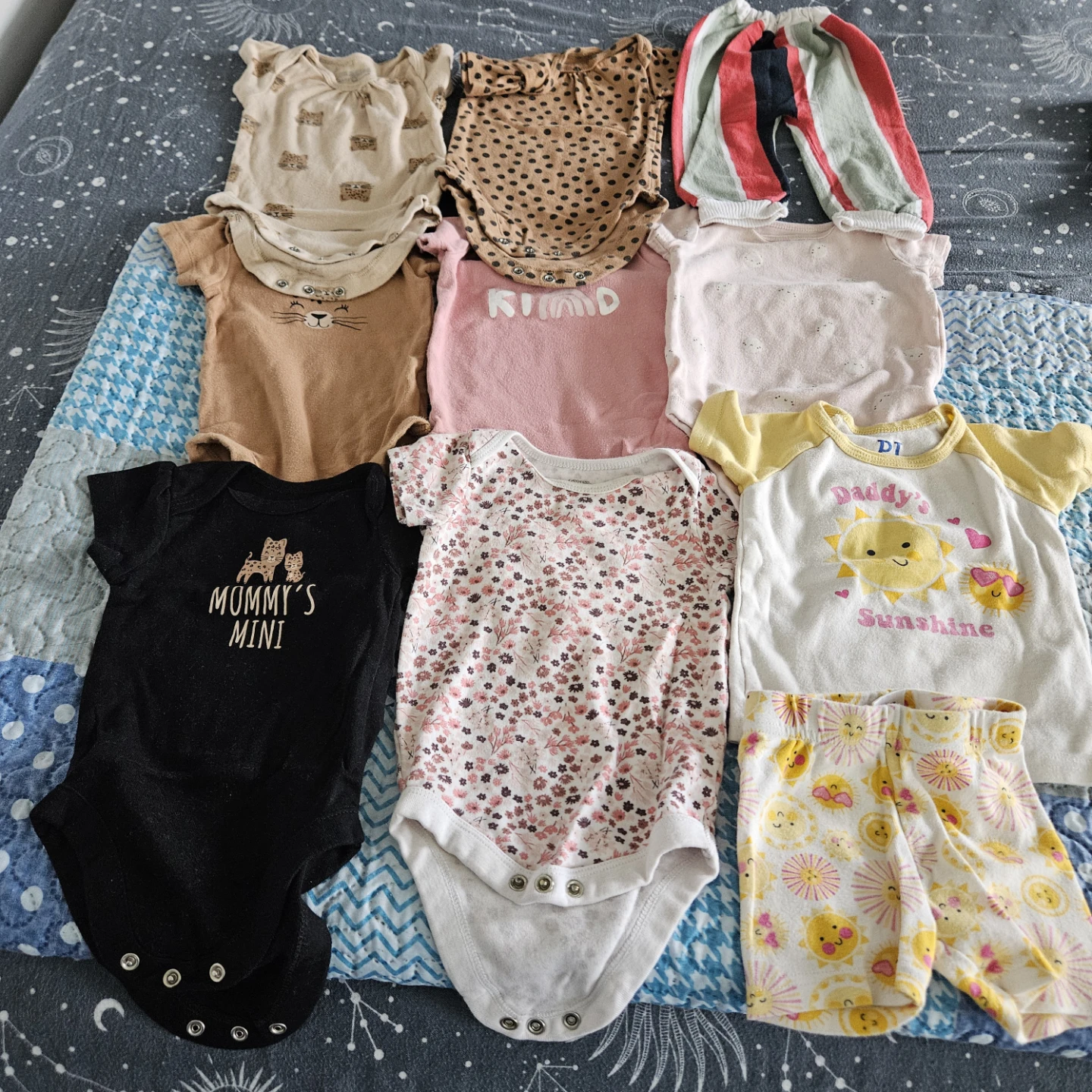 3-6 month Baby Bodysuits and Clothes Bundle