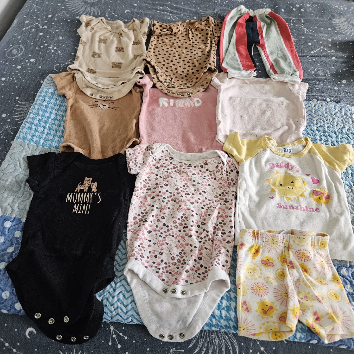 3-6 month Baby Bodysuits and Clothes Bundle - photo 2