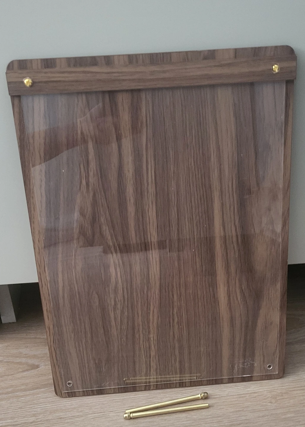 Wooden Display Stand with Clear Acrylic Panel - photo 2