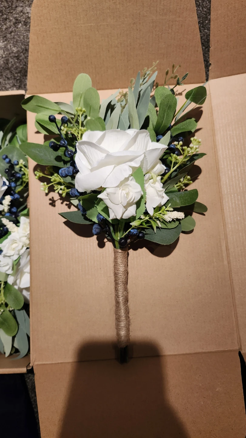 White Rose and Blueberry bouquet Set - photo 4