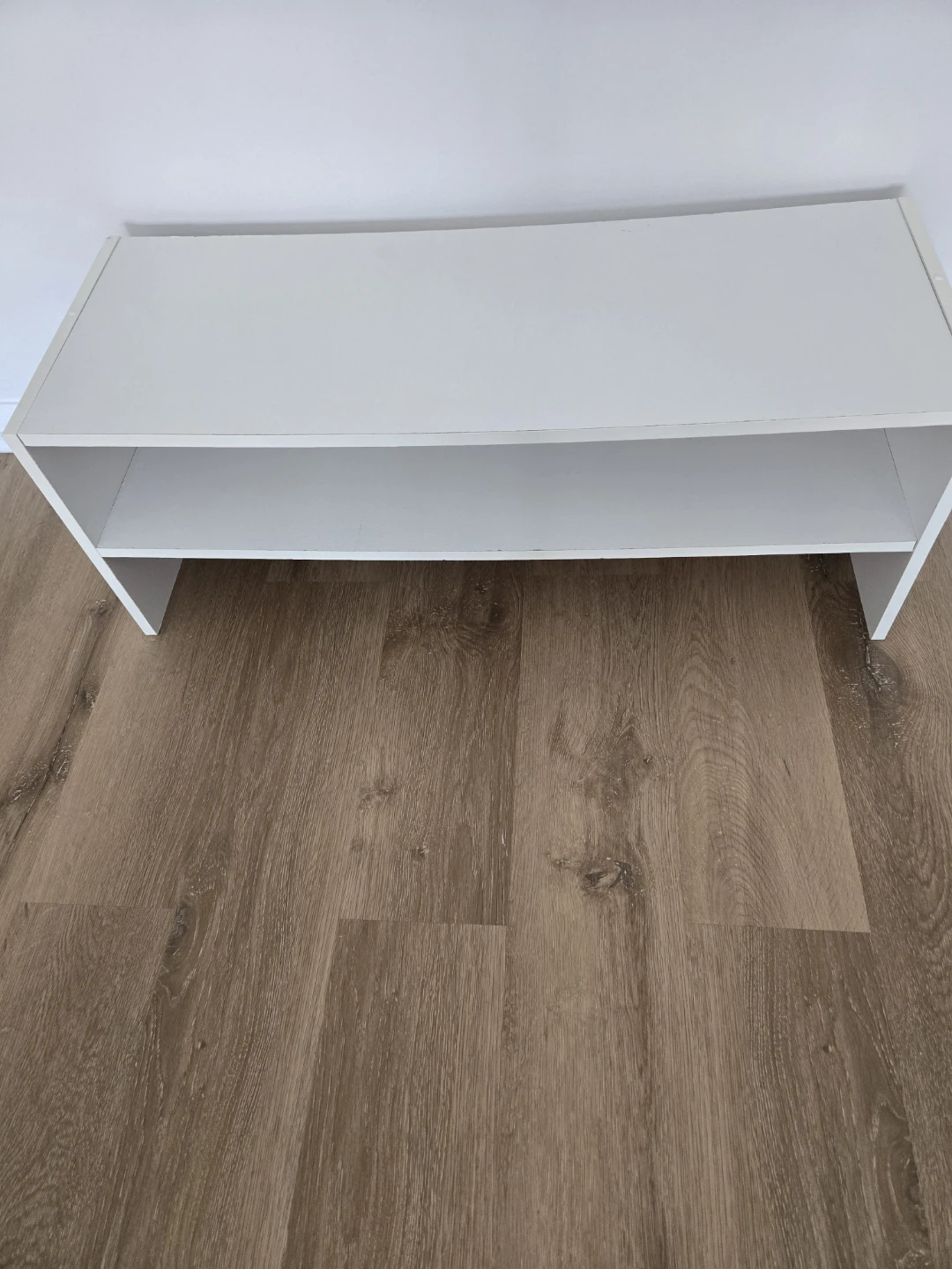 White Two-Tier Shelf Unit