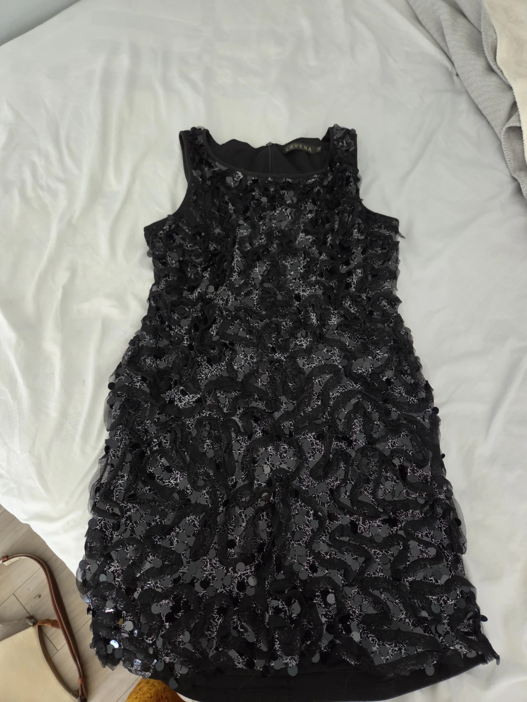 Lavena Black Sequin Embellished Dress - Size 16 - photo 2