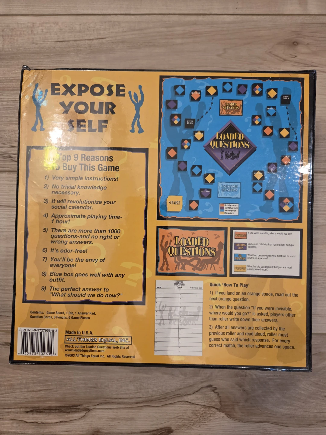 Loaded Questions Party Board Game 2003 - photo 4