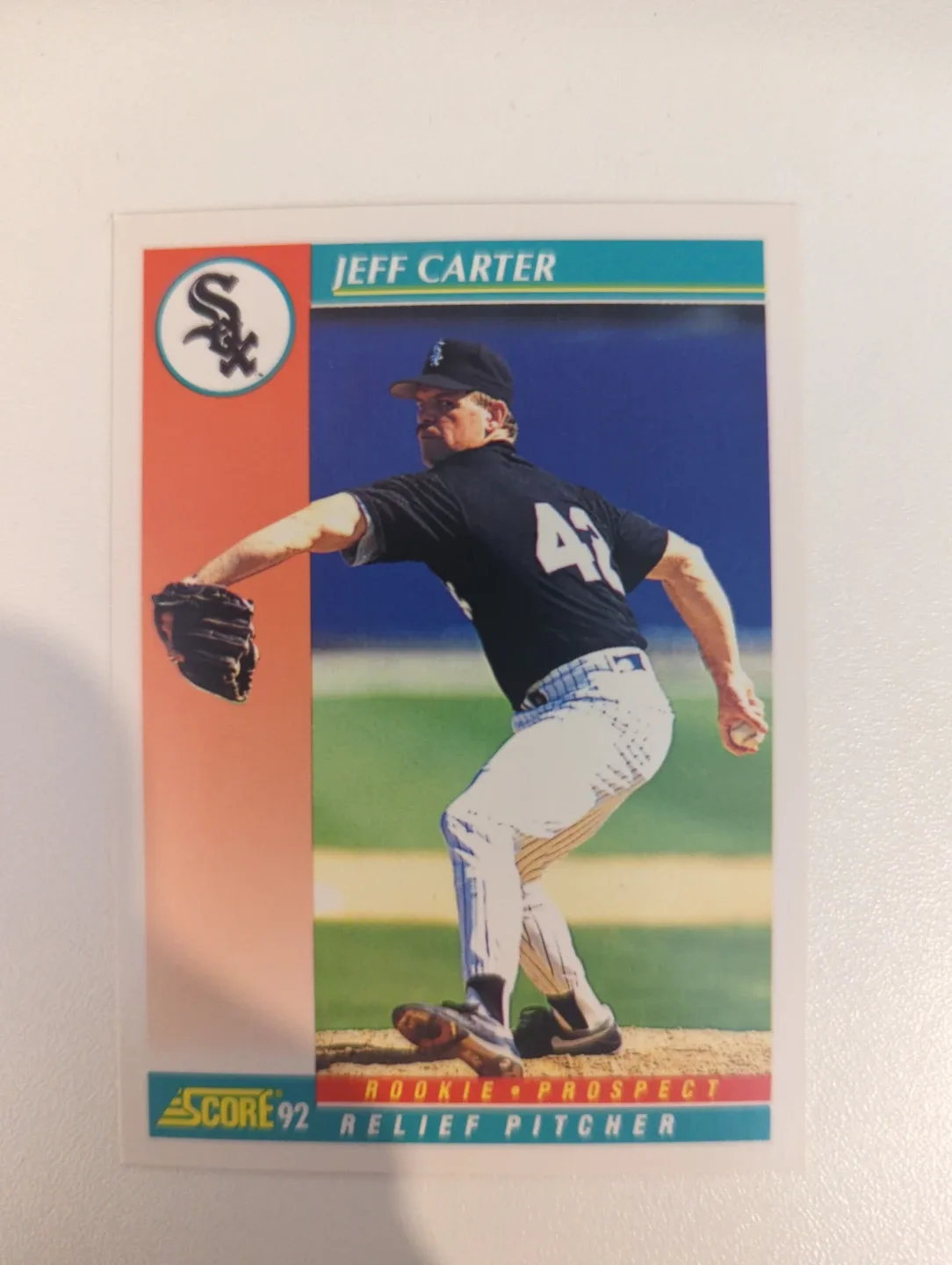 1992 Score Jeff Carter Rookie Baseball Card ⚽