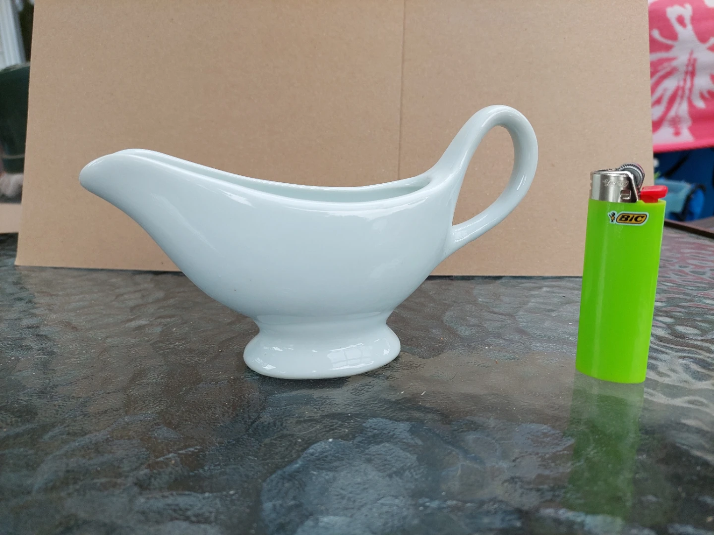 White Ceramic Gravy Boat