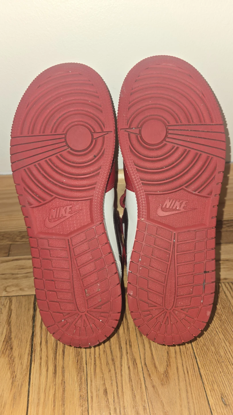 Nike Air Jordan 1 Mid SE Red White Black Sneakers - photo 5