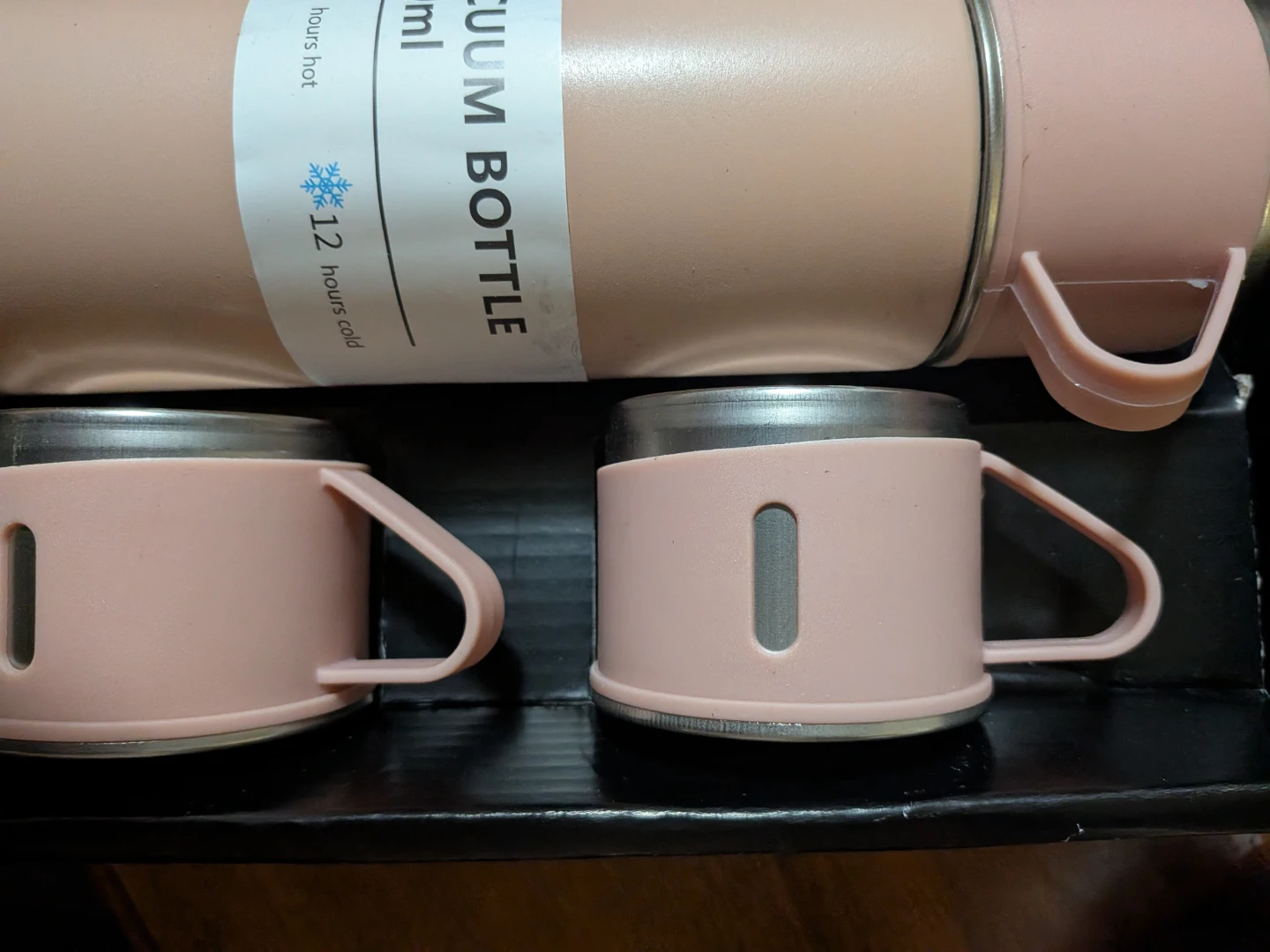 Pink Vacuum Bottle With 2 Mugs 500ml - photo 3