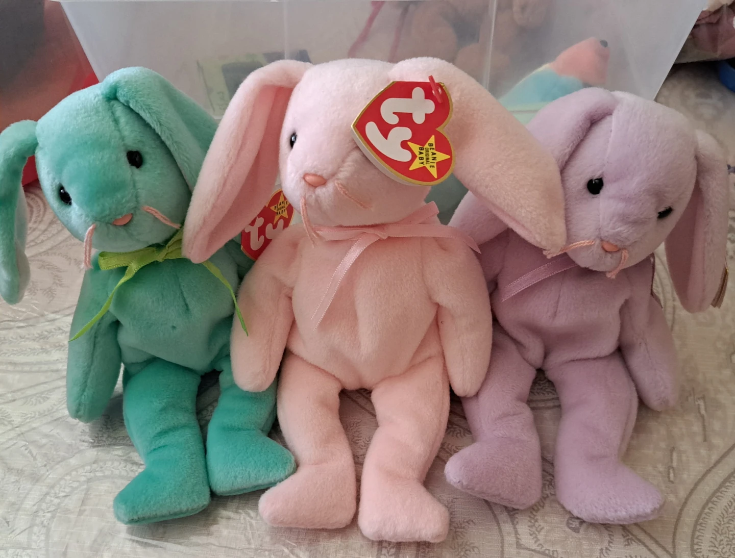 1997 Ty Beanie Babies Trio: Hippity, Hoppity & Floppity