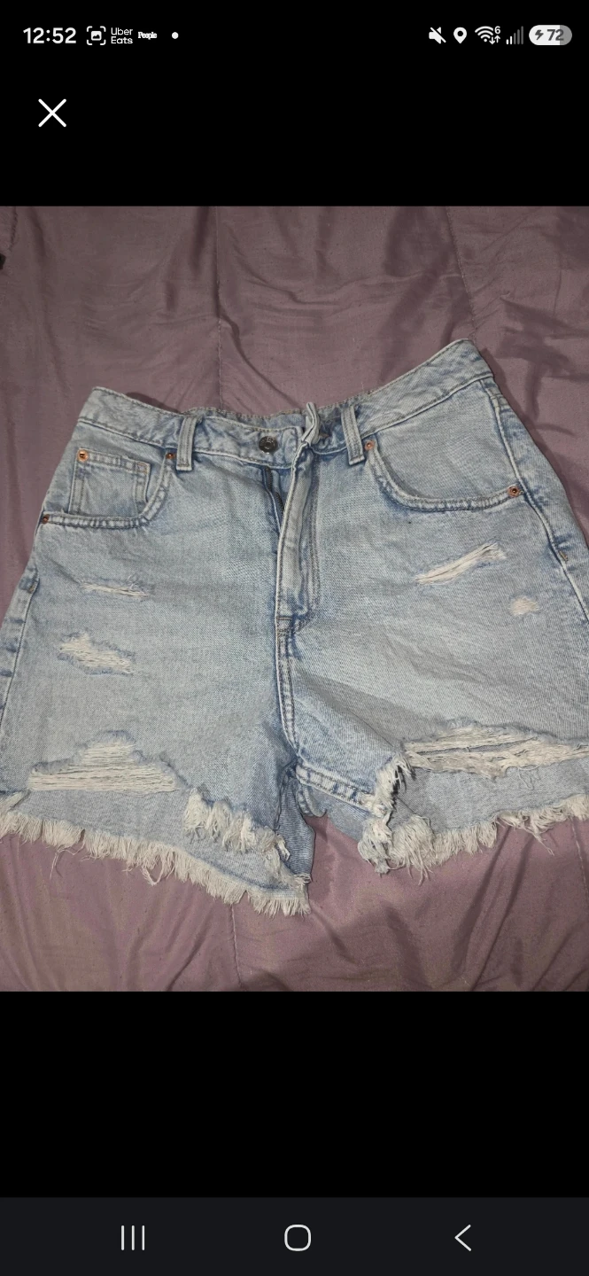 ⚽️ Light Wash Ripped Denim Shorts