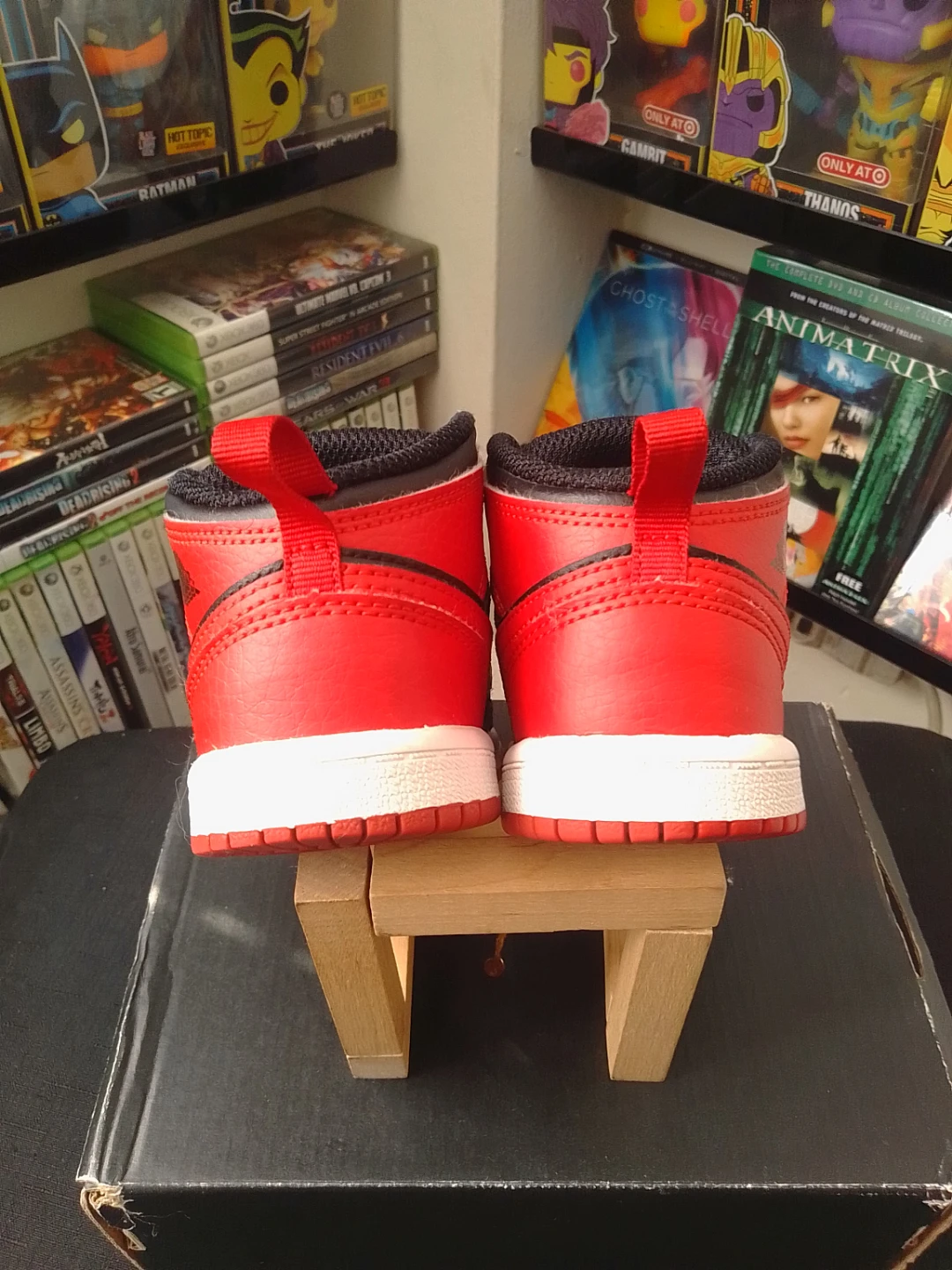 Air Jordan 1 Mid Toddler Shoes Red Black - photo 4