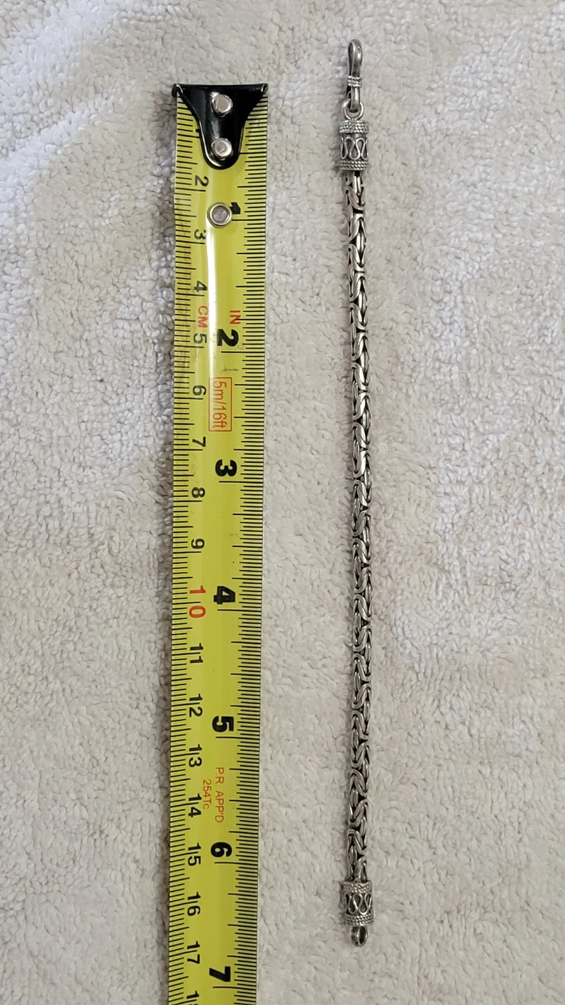 7" Ladies Sterling Silver Byzantine Bracelet (14grams) - photo 2