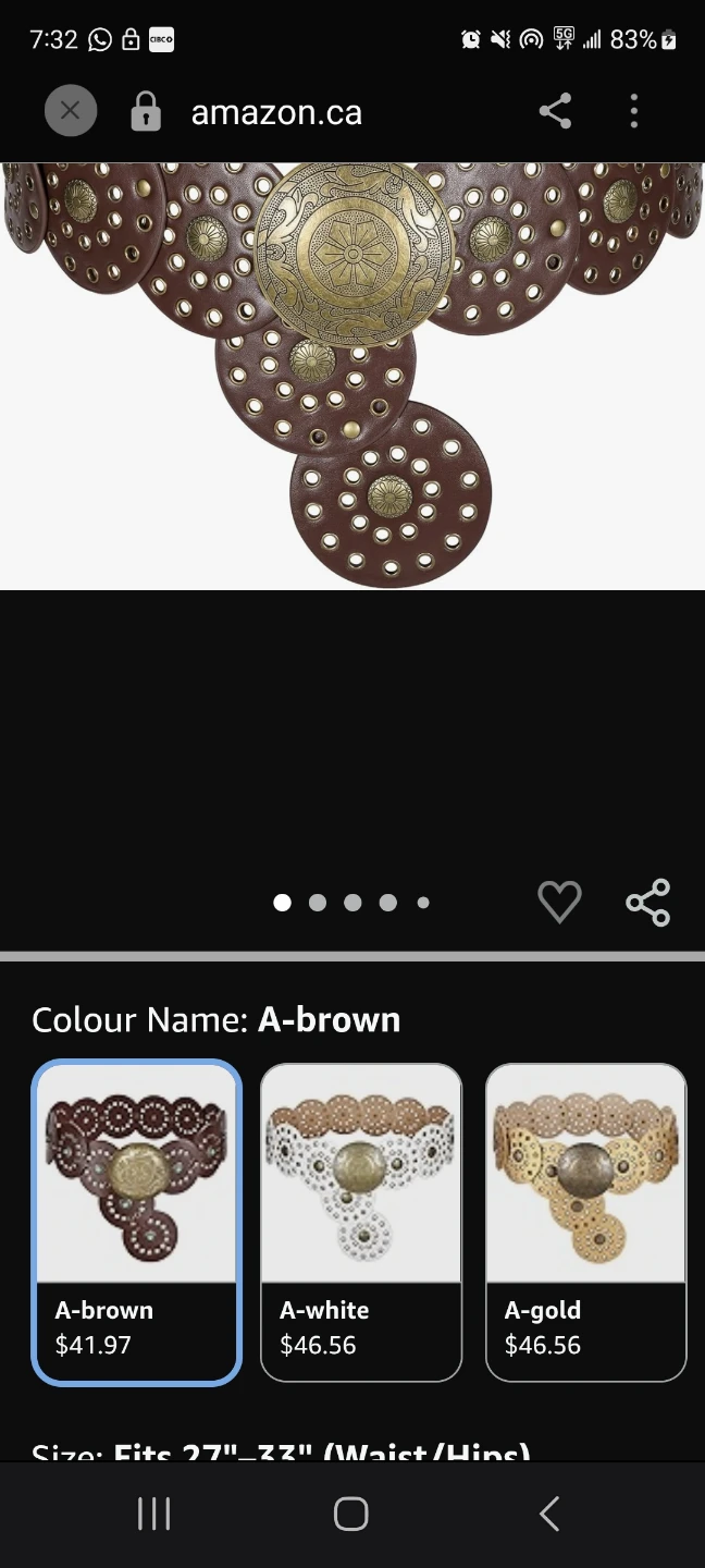 Women's Brown Wide Hippie Boho comcho cowboy Belt with Medallion