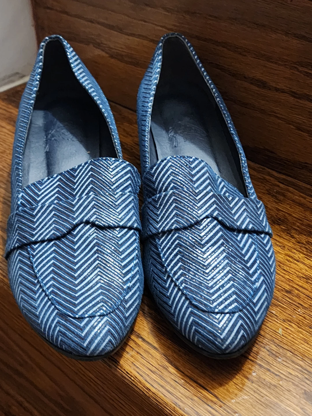 Blue Herringbone Loafers - photo 3