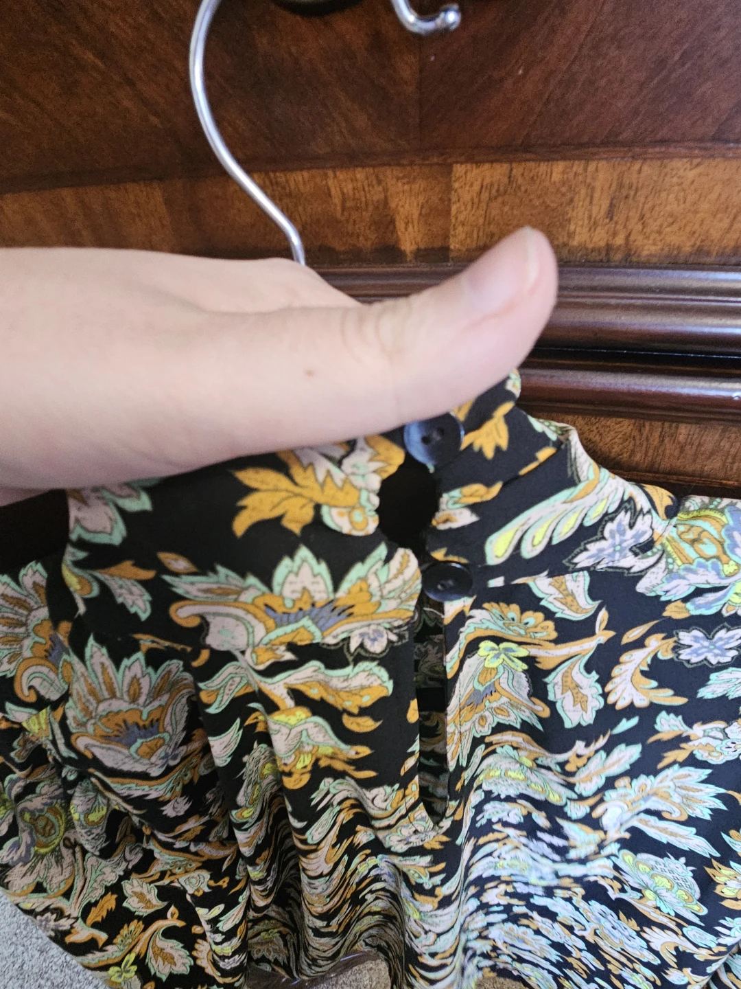 Ann Taylor Factory Black Floral Print Blouse - photo 3