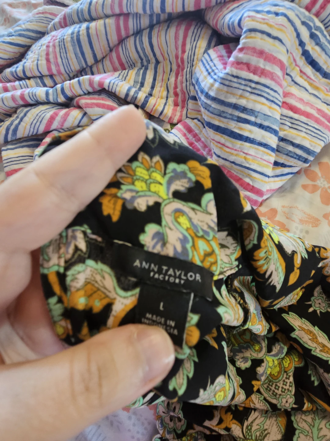 Ann Taylor Factory Black Floral Print Blouse - photo 4