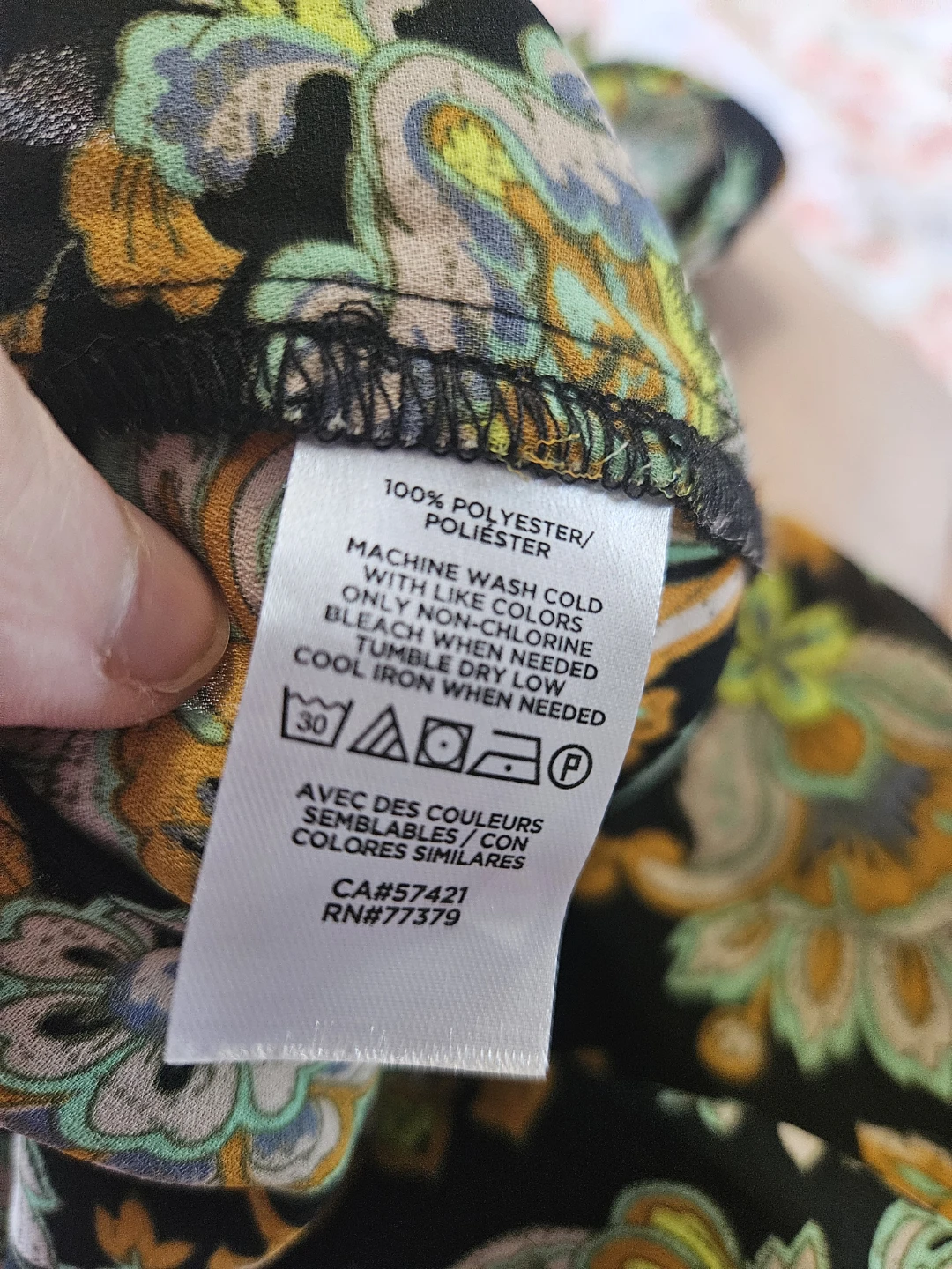 Ann Taylor Factory Black Floral Print Blouse - photo 5
