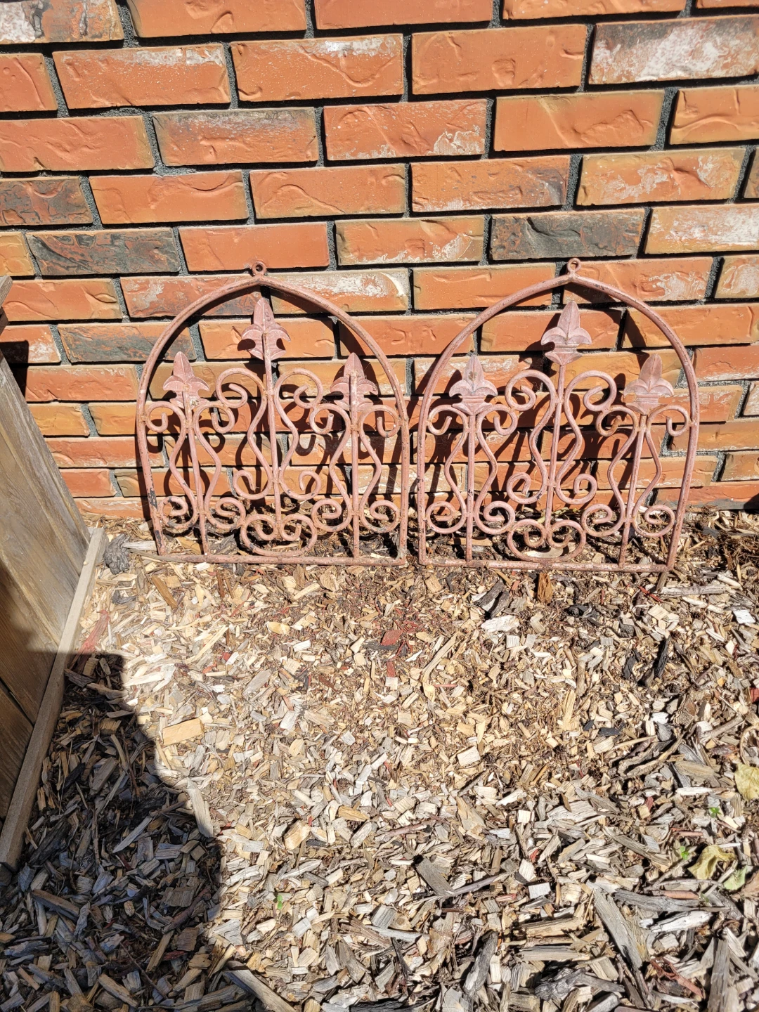 Set of 2 Ornate Arched Metal Garden Wall Decor