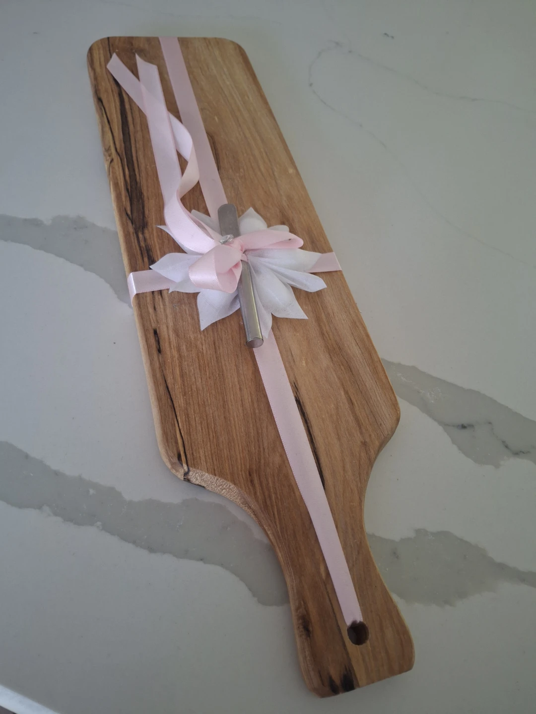 Wooden Cutting Board with Cheese Knife - photo 2