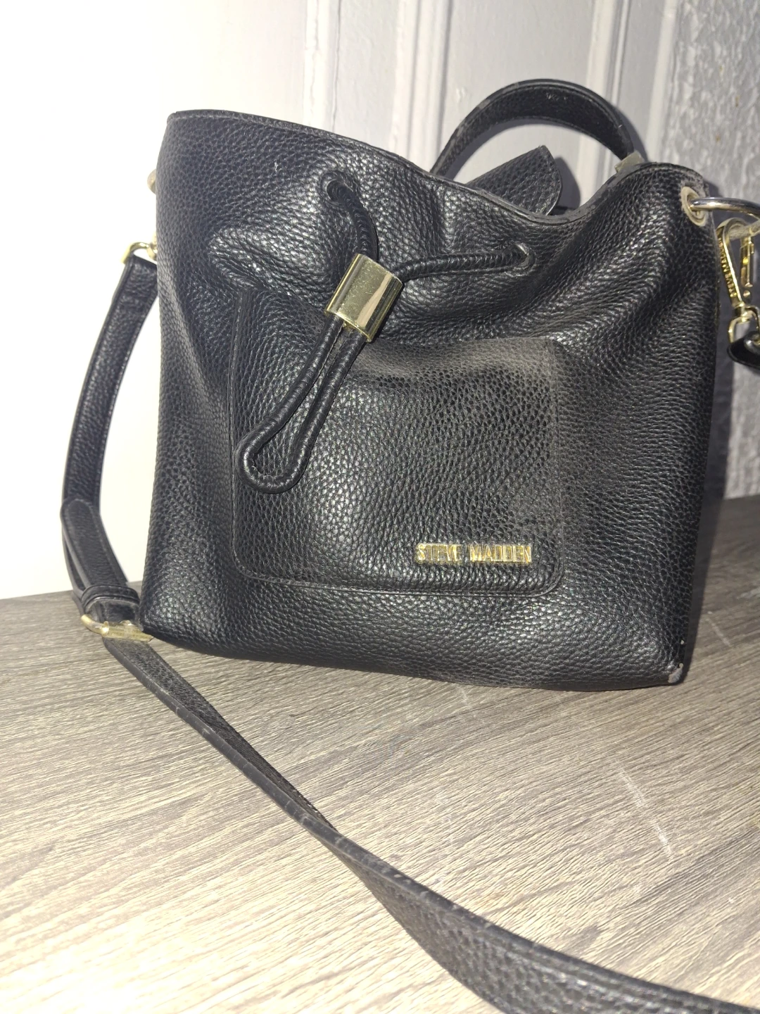 Steve Madden Black Leather Tote Handbag - photo 3