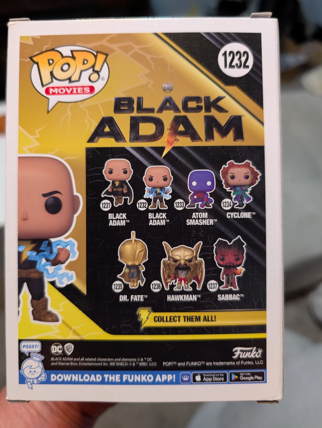 Funko Pop!  Black Adam #1232 Figure - Limited Glow Chase Edition - photo 2