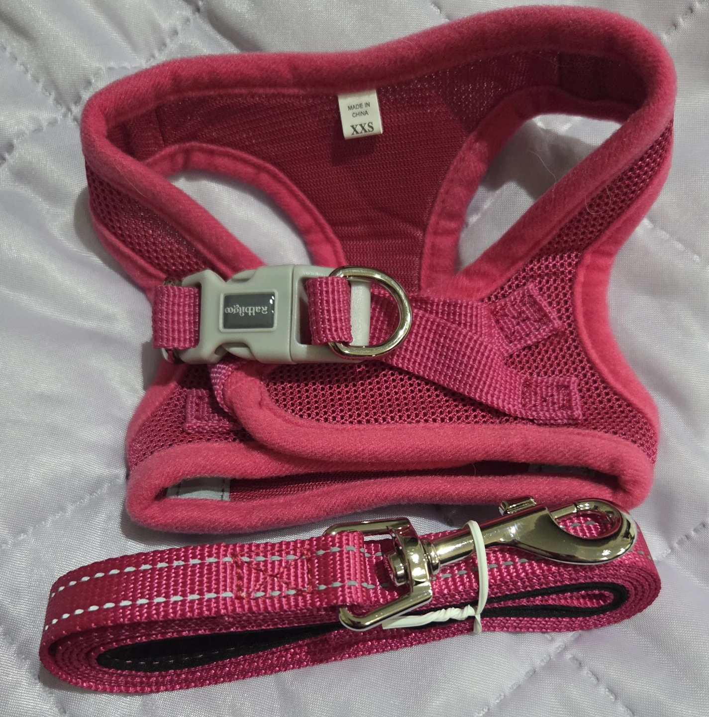 Rabbitgoo Pink Dog Harness with Leash