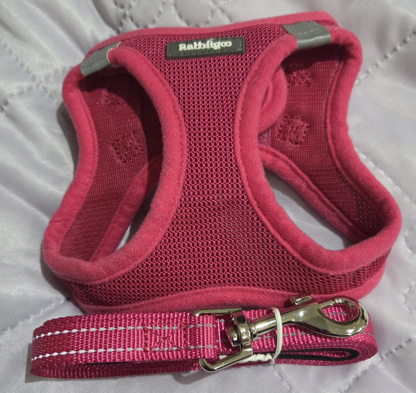 Rabbitgoo Pink Dog Harness with Leash - photo 2