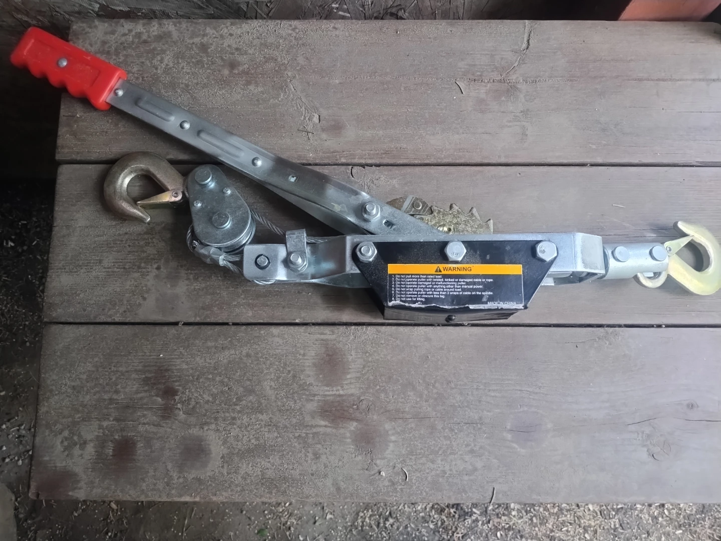 Comealong hand ratchet winch