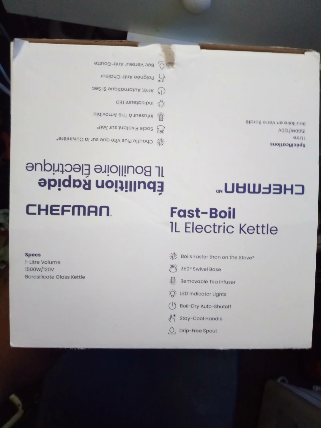 Chefman Fast-Boil 1L Electric Kettle - photo 3