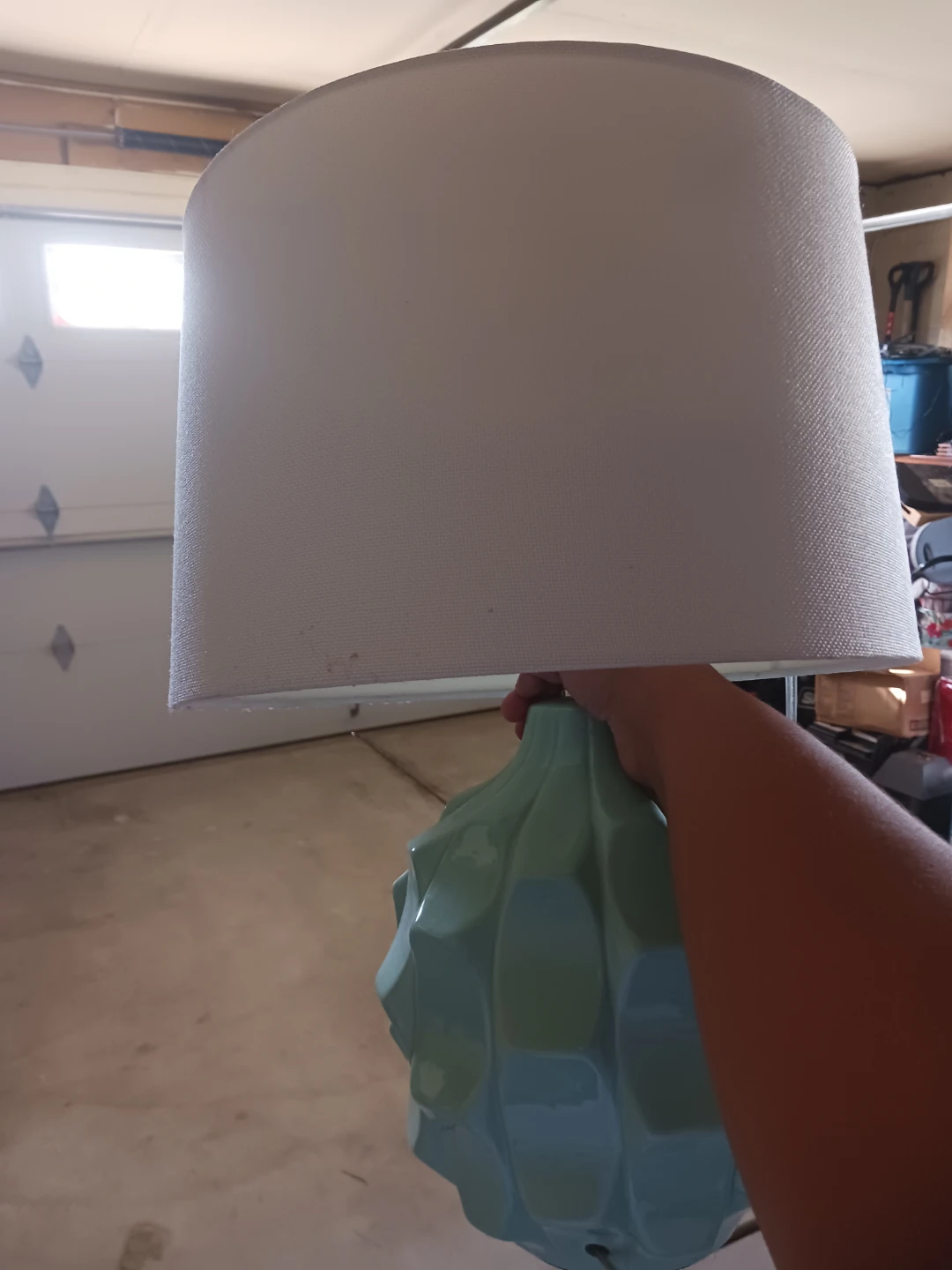 Light Blue Ceramic Table Lamp - photo 2