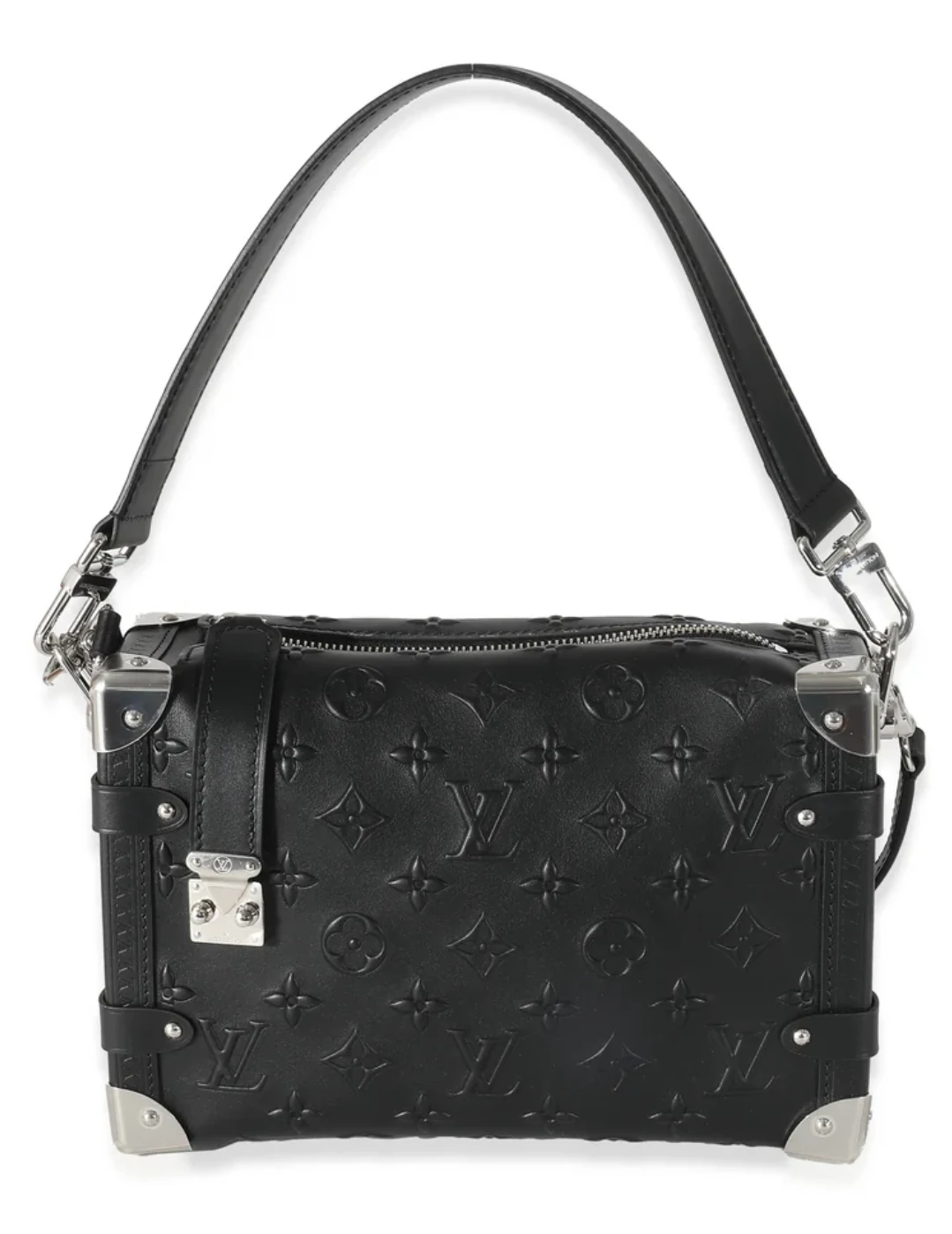 Louis Vuitton Black Leather Monogram Trunk Bag