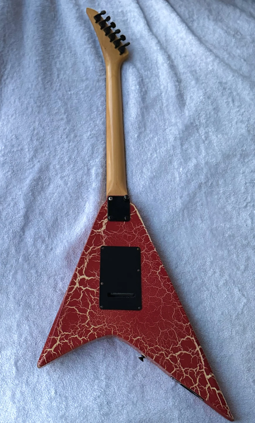 80's Vintage Flying V (Korean Made) Rare Crackle Finish - photo 5