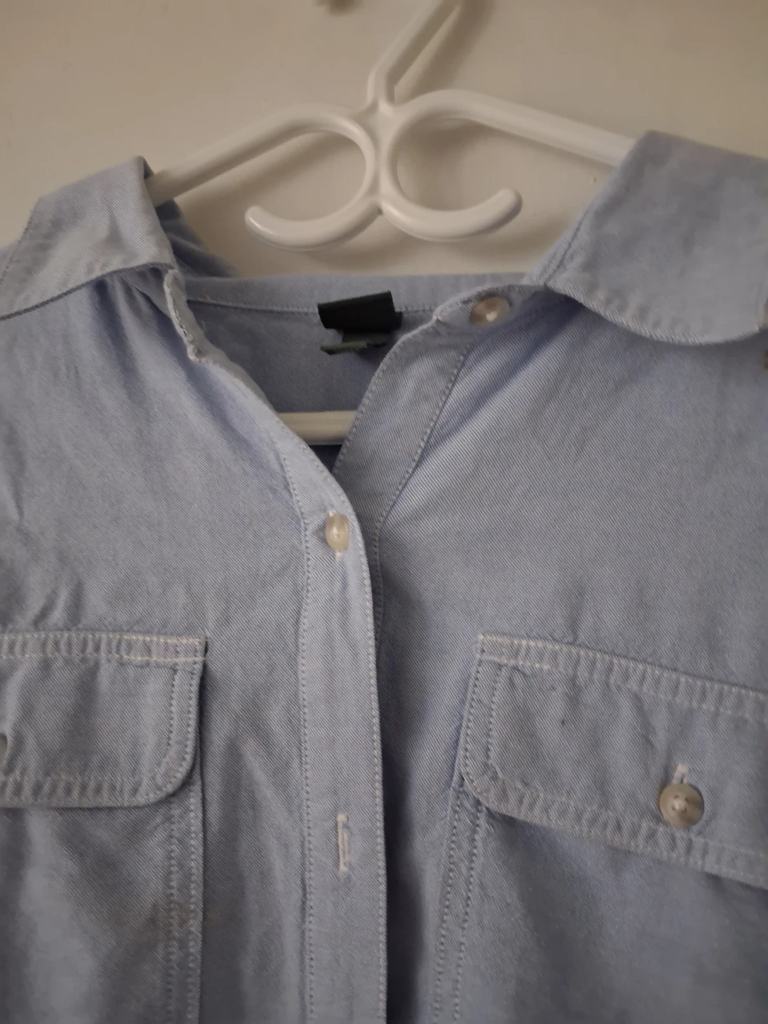 Wild Fable Light Blue Cropped Button-Up Shirt - photo 2