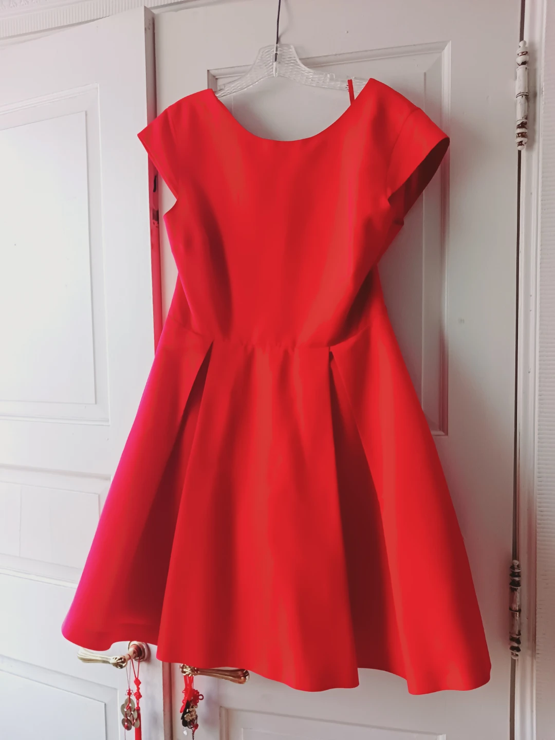 TED BAKER LONDON Red Cap Sleeve Fit & Flare Dress.10 - photo 3