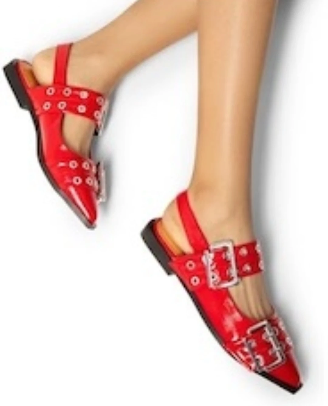 Red Buckle Flats