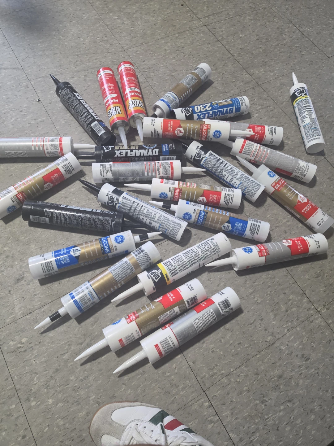 Lot of 15+ Silicone Caulk Tubes - DAP, GE, Dynaflex