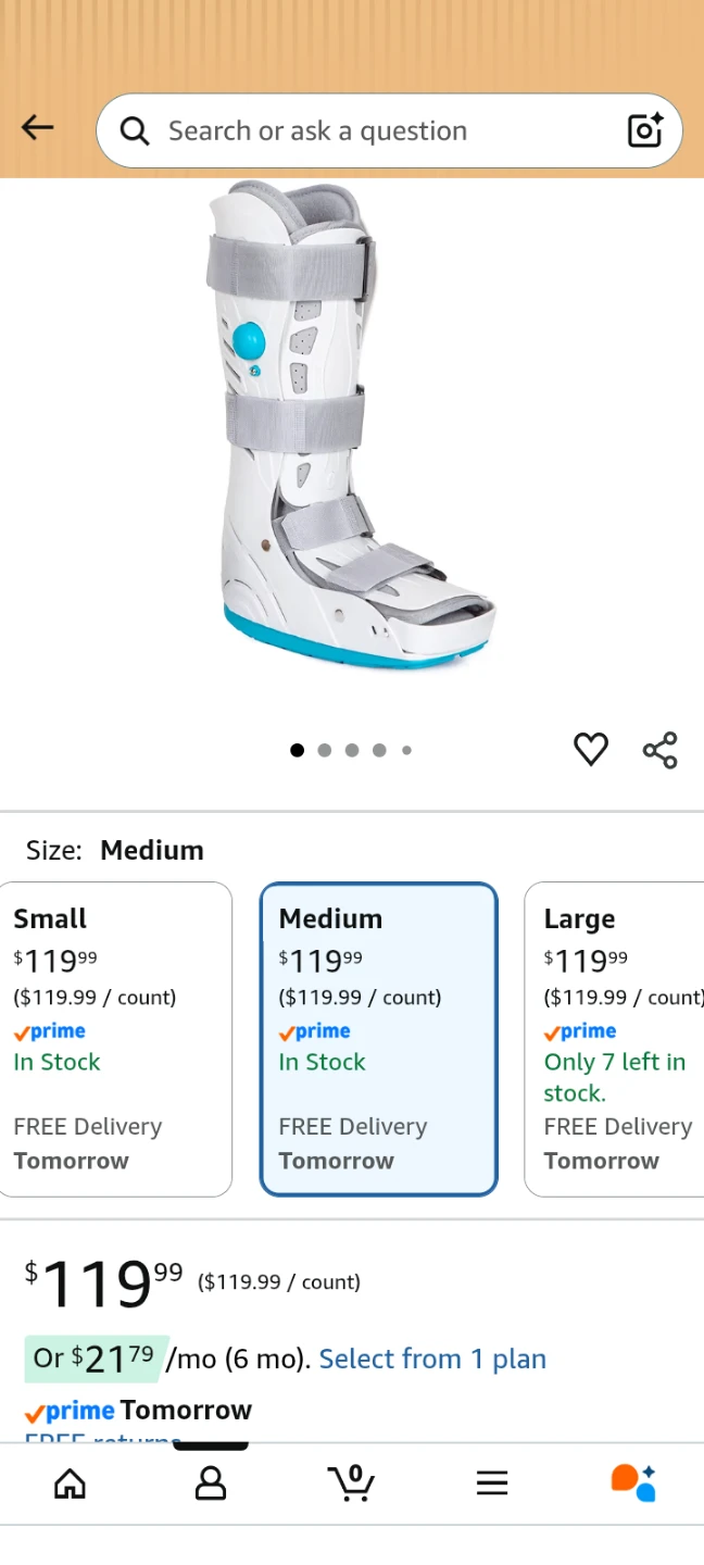 New.   GHORTHOUD Medical Inflatable Walker Boot - Size Medium - photo 5