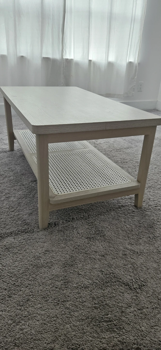 Light Wood Coffee Table with Shelf - photo 4